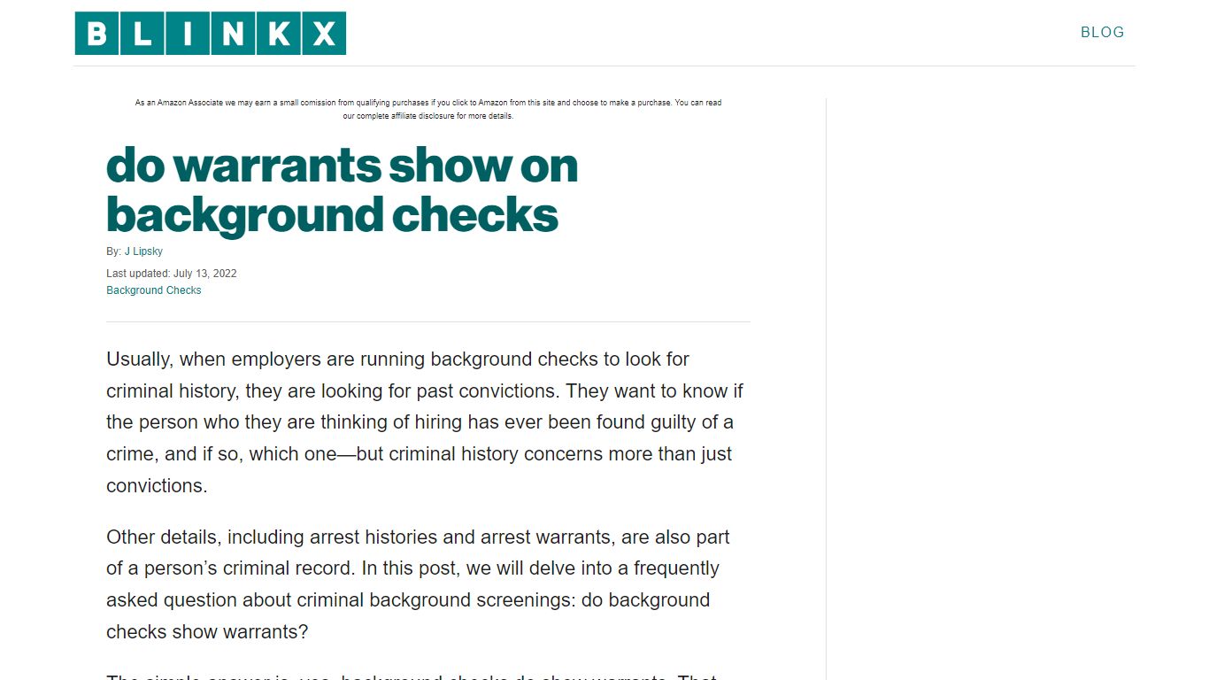 do warrants show on background checks - Blinkx