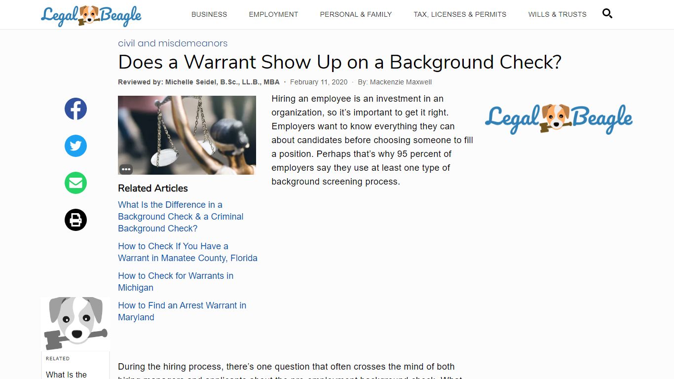 Does a Warrant Show Up on a Background Check? | Legal Beagle
